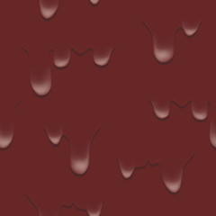 Melted chocolate dripping on brown seamless pattern abstract background for site, blog, fabric. Vector