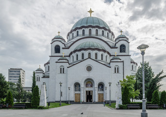 Belgrade, Serbia - July 29, 2014: Serbian Orthodox Church of St. Sava in Belgrade