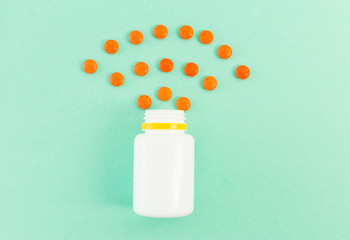 Spilled pills or tablets as pattern