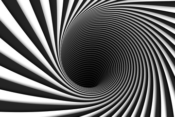 abstract background lines black hole 3d illustration - obrazy, fototapety, plakaty