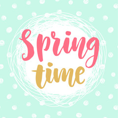 Spring time beautiful typography poster design