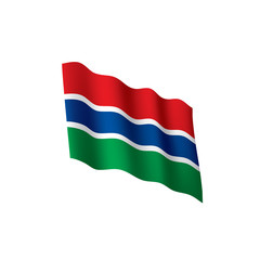 Gambia flag, vector illustration