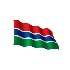 Gambia flag, vector illustration