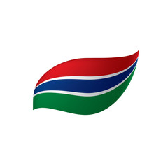 Gambia flag, vector illustration