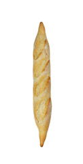 French baguette isolated on white background. dinner baked