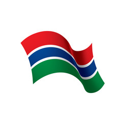 Gambia flag, vector illustration