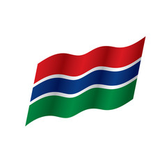 Fototapeta premium Gambia flag, vector illustration