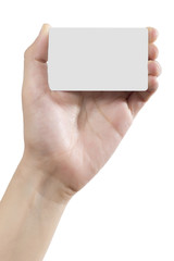 Fototapeta premium Blank card in a hand