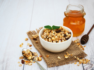 Bowl with granola