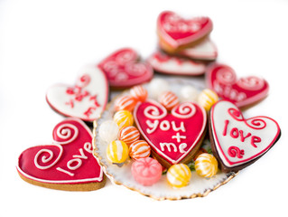 Cookie heart and sweet