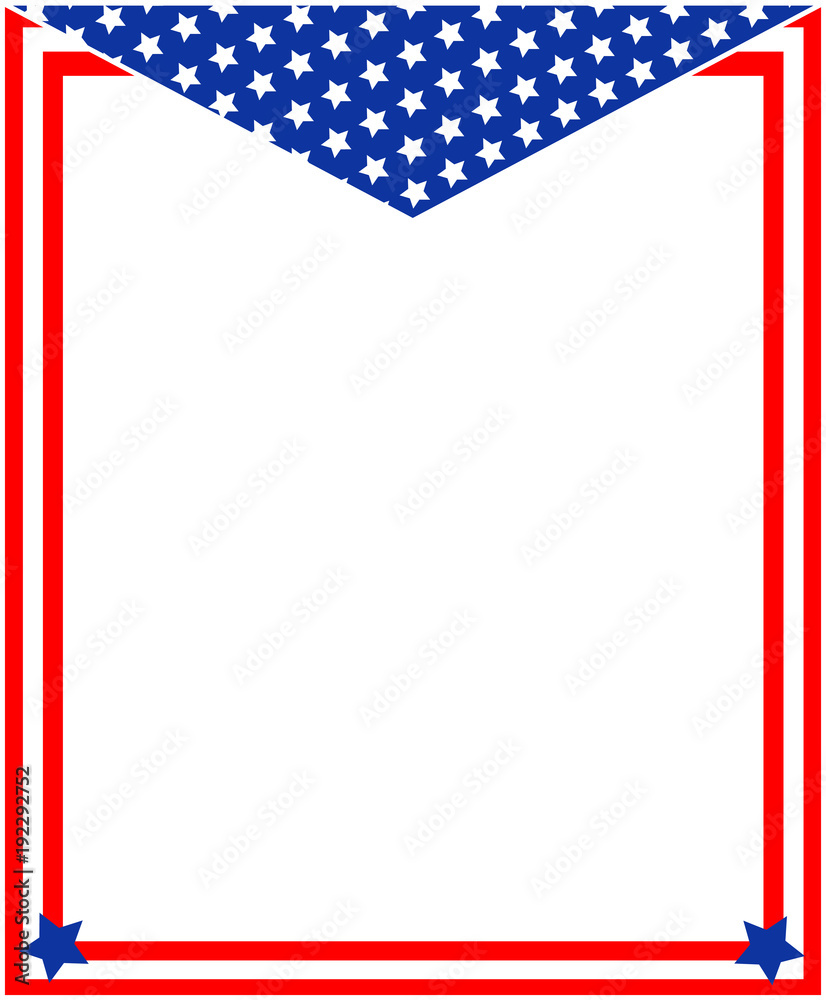 Wall mural abstract american flag patriotic frame with empty space for your text and images.