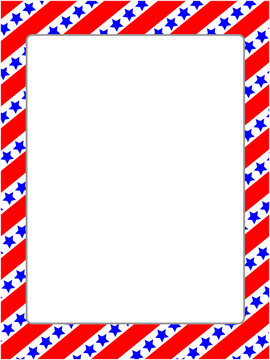 American stylized frame with blank space in the middle.