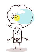 Very Optimistic Cartoon Man