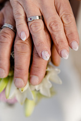 Ja ich will Brautnägel auf Hochzeit