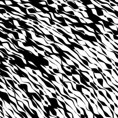 Black and White Wave Stripe Optical Abstract Background