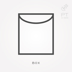 Line icon box