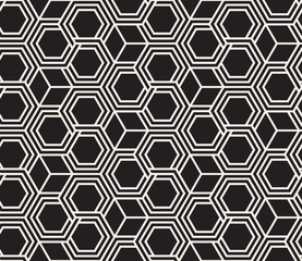 Vector seamless pattern. Modern stylish abstract texture. Repeating geometric tiles from striped elements i