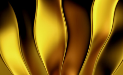 Abstract gold geometric background. 3D render