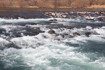 OOhara bridge on Asahi river in Okayama, Japan