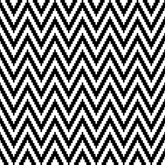 Naadloos patroon Pixel Chevron Zwart/Wit Little