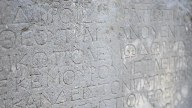 Ancient Greek script in Turkey