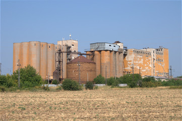 Old rusty factory /  old rusty factory with grain silos at Bulgaria © philnik
