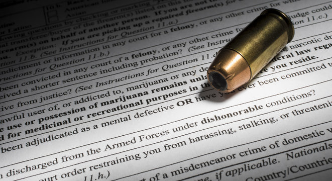 Cartridge on gun transfer paperwork