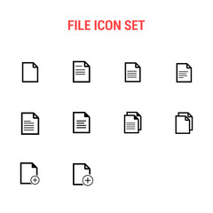 File icon set , Document symbol