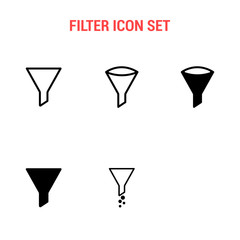Filter icon set