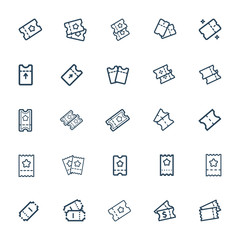 Tickets  vector icon set
