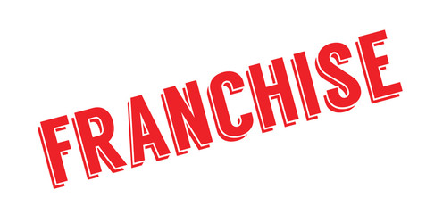 Franchise rubber stamp. Grunge design with dust scratches. Effects can be easily removed for a clean, crisp look. Color is easily changed.
