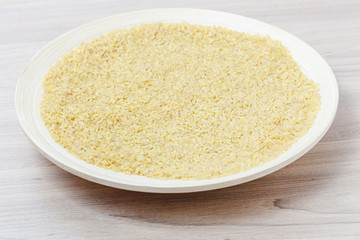 large plate of raw Golden bulgur