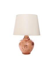 lamp bulb lighting electric room metal copper bronze design interior white background isolate wall...