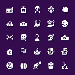 Pirate vector icon set.
