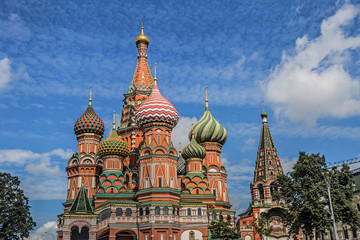 Fototapeta na wymiar Famous Saint Basil's Cathedral, Red Square, Moscow, Russia 