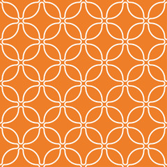 Fototapeta premium Orange geometric print. Seamless pattern