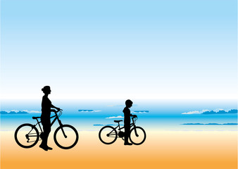 Obraz premium BALLADE SUR LA PLAGE