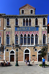 Venice historic city center, Veneto rigion, Italy - Palazzo buildings at the Fondamenta San Sebastiano