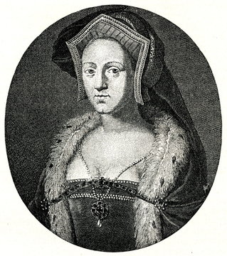 Catherine Howard, fifth wife of Henry VIII (from Spamers Illustrierte Weltgeschichte, 1894, 5[1], 585)