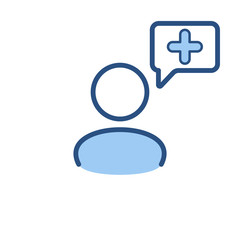 Speech bubble user icon. Communication, people talk icon