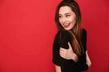 Naklejka premium Laughing young woman