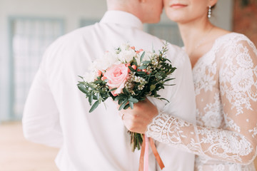 Wedding in the European style in the studio and on the street.Loft style