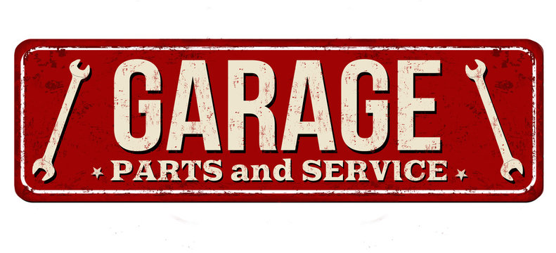 Garage Vintage Rusty Metal Sign