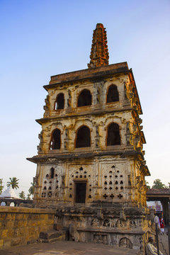 Watch tower , Banashankari Temple, Karnataka, India facade, Badami