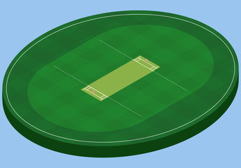 Isometric field for cricket, isolated image - 192316769
