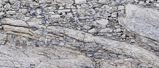 Rustikale Burgmauer