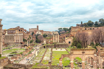 the Roman  Forum ruins archaeological museum Rome Italy  capitol City