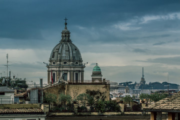 Naklejka premium Rome varied antique architecture ruins ItalyVatican City