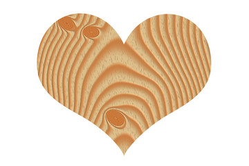 Cuore in legno di pino
