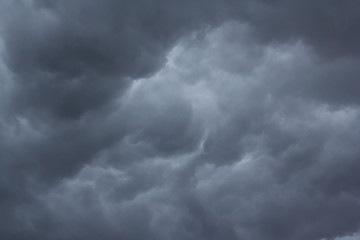 Naklejka na ściany i meble black cloud before raining, weather forecast heavy rain